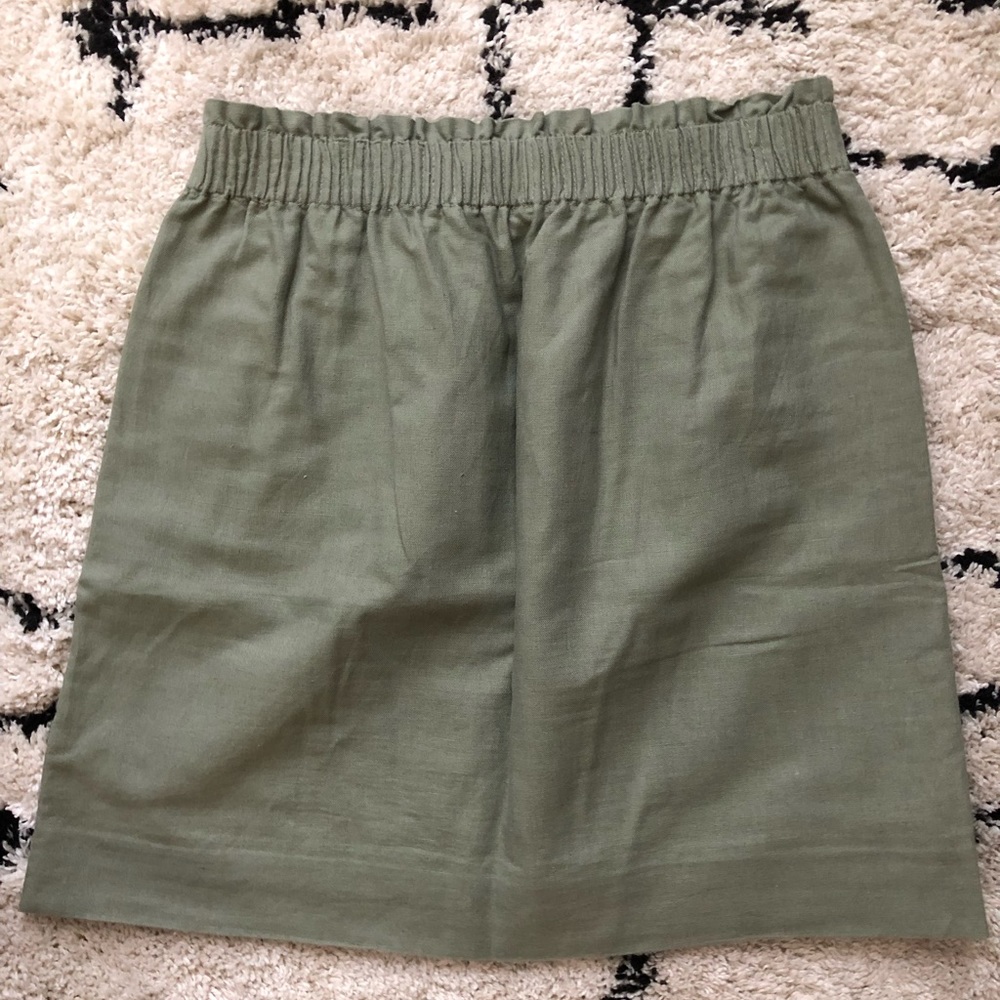 Army green high waisted Jcrew skirt